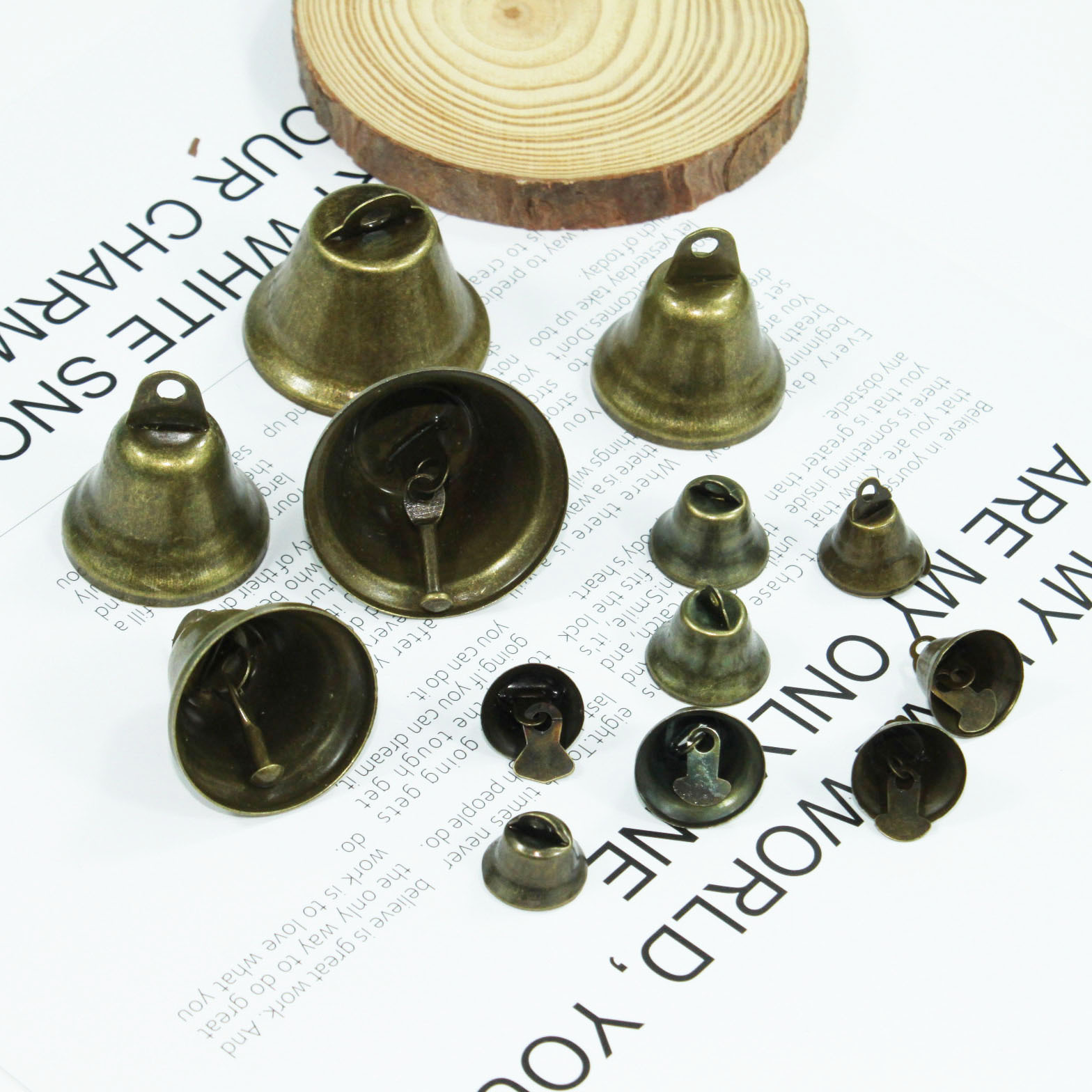 Ancient Bronze Trumpet Bells, Vintage Horns, Open-Mouth Bells, Bell-Shaped Bells, DIY Holiday Decoration Hanging Accessories