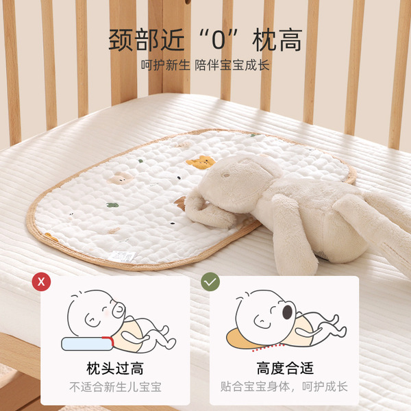 Children's breathable cotton gauze pillow for new born for…