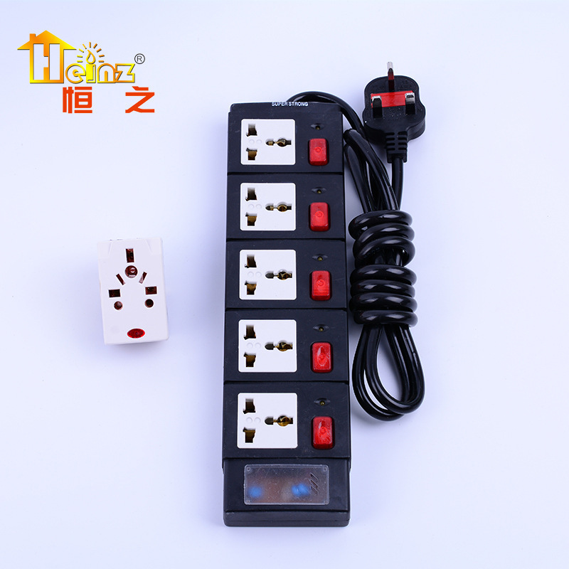 enchufe de tubo de seguridad creativo doméstico con placa de conexión multifuncional inalámbrica independiente con interruptor de cinco interruptores