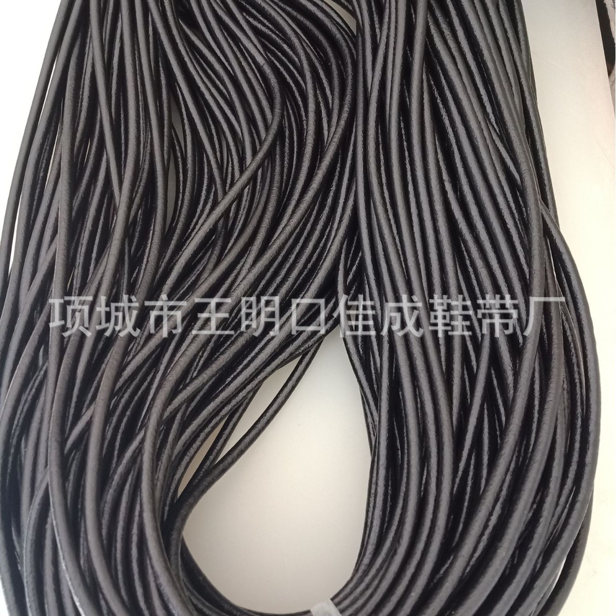 牛皮圆绳直径6毫米黑色颜色均匀光滑靓丽真皮进口品质