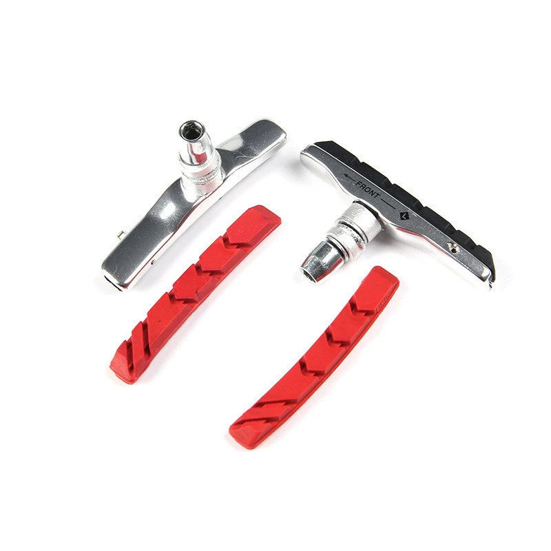 Тормозные колодки для горного велосипеда Сменные тормозные колодки тормозной ремень 2 пары резиновые Тормозные колодки из алюминиевого сплава