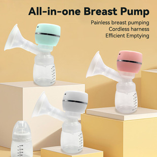 Electric breast pump intelligent integrated automatic large suction milking machine massage painless mute breast pump foreign trade