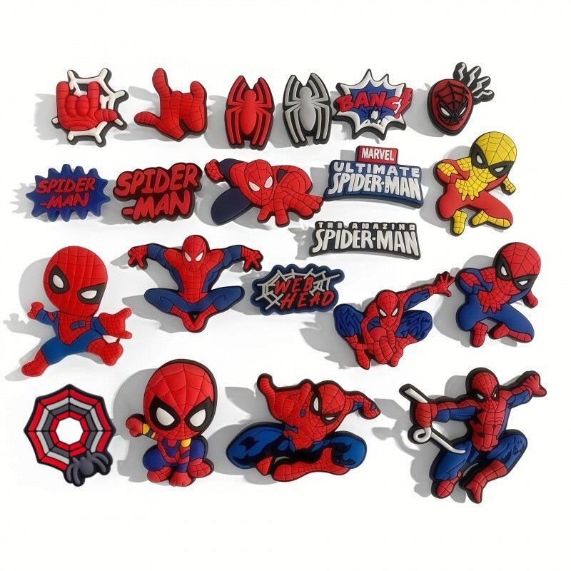 Cross-Border 2026 Spider-Man Clog Shoe Charms DIY Cartoon Popular Pvc Shoe Decorations Cross-Border 2026 Spider-Man Clog Shoe Charms DIY Cartoon Popular Pvc Shoe Decorations