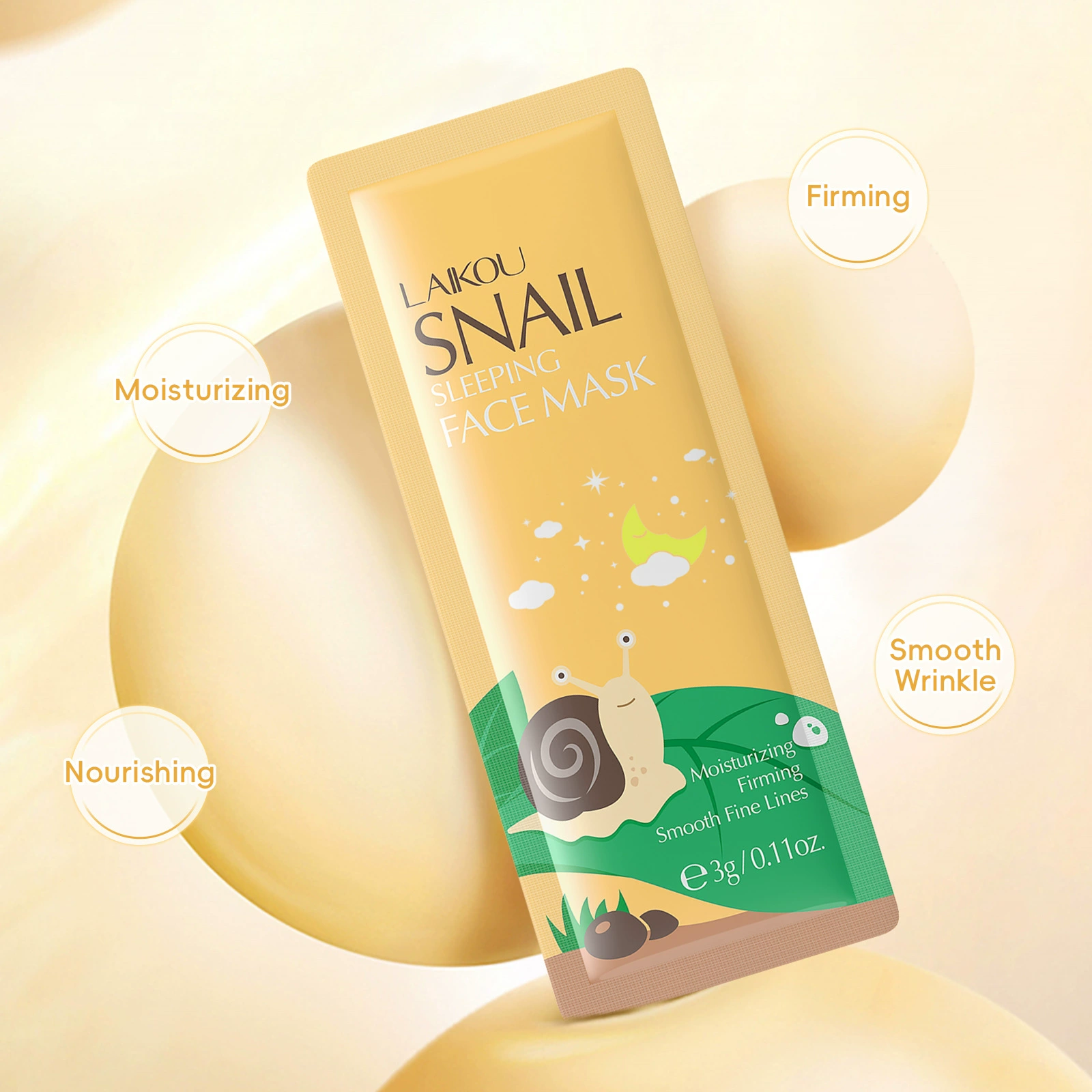 莱蔻 Night moisturizing nutritious face mask, 15 pieces, wholesale