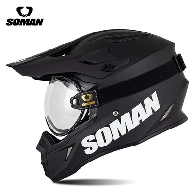 Downhill Kart Racing Helmet: Motosiklet kaskı (dəbilqə) - matt-black-with-t3-transparent-s