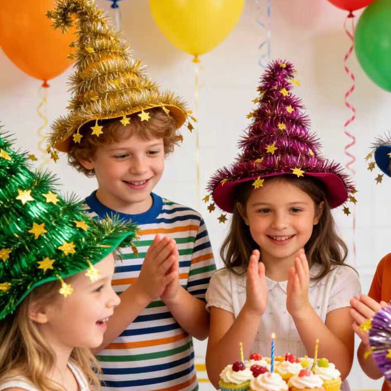 Cross-Border Children's Party Birthday Decorations Birthday Hats Holiday Costumes Party Hats Star Pendants for Amazon Use