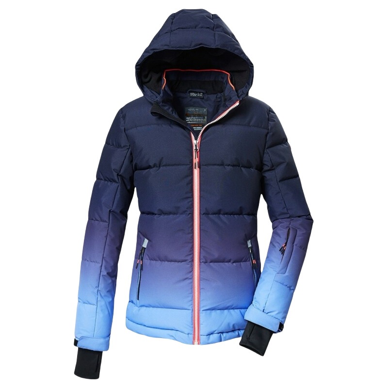 Manufacturer Customized Warm Girls' Hooded Quilted Ski Jacket Oem Waterproof Winter Outdoor Activity Snow Coat