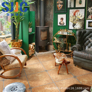 American Retro Living Room Floor Tiles Right Angle Antique Tiles 500x500 Restaurant Kitchen Balcony Yard Old Floor Tiles