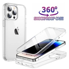 アップル16携帯ケース360度両面全包iphone14 promax透明15シリコン12ハードケースを適用