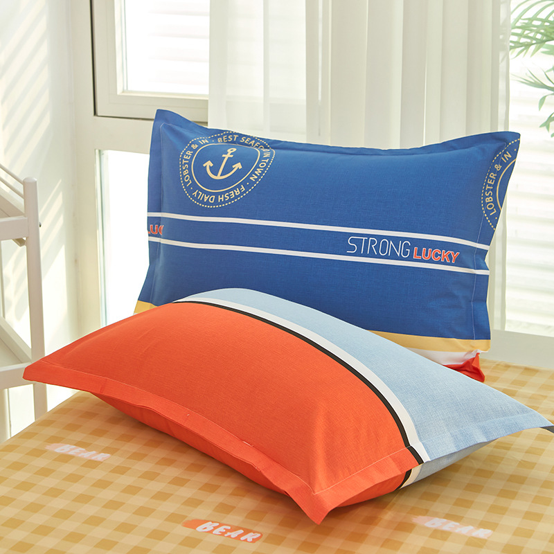 枕套纯棉枕芯一对装枕头套100宿舍枕皮家用48x74cm床垫加厚纯棉