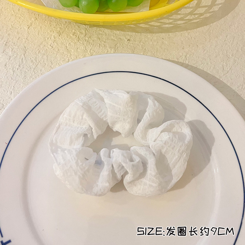 可爱红色小樱桃蕾丝大肠发圈女高级感百搭头饰扎头发大号春夏发绳|undefined