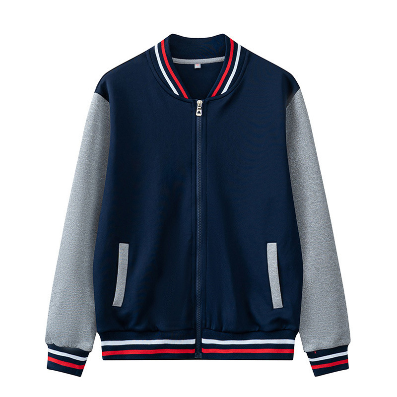 春秋季中小学生校服套装三件套初中生高中蓝白运动服酒红外套上衣|undefined