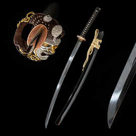 外贸手工T10覆土烧刃小乌丸日本刀一体长刀东洋打刀居合道未开刃