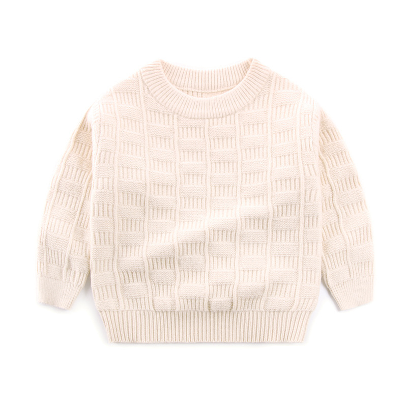 子供服の男女の子供のセーターの純色は底を打って外は柔らかくて暖かいです。|undefined