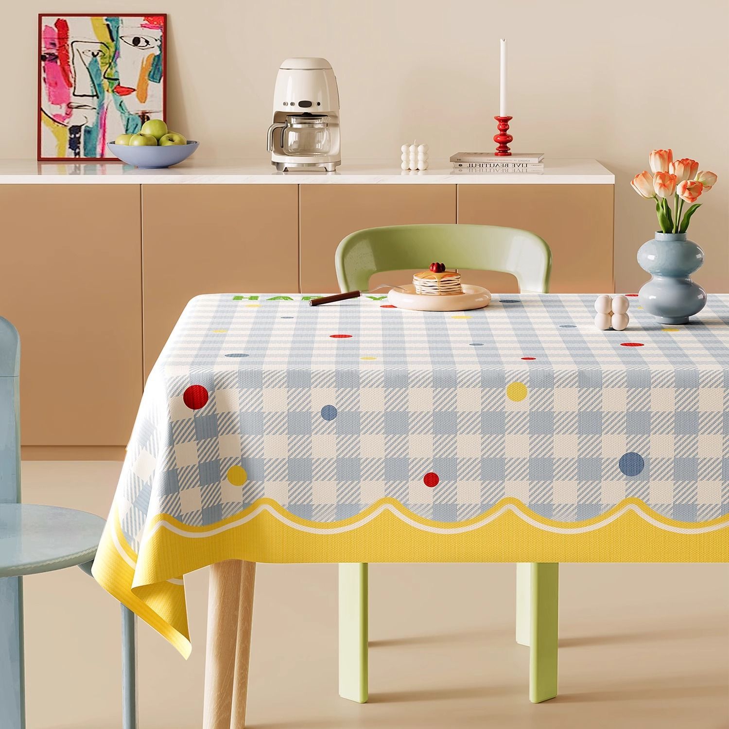 奶油风餐桌桌布防水防油免洗餐桌垫2025新款客厅茶几桌面保护垫子