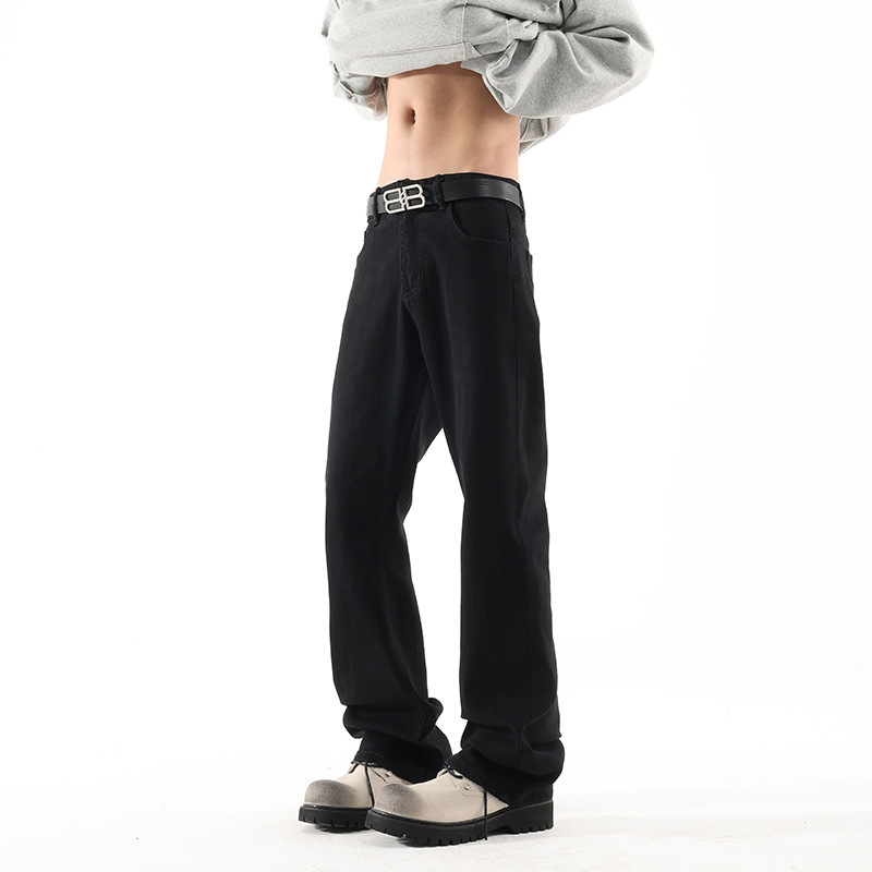 Free Shipping Slim-Fit Height-Enhancing Slightly Slimming Solid Color Pants Returnable Low-Flare Jeans American Style Free Shipping Slim-Fit Height-Enhancing Slightly Slimming Solid Color Pants Returnable Low-Flare Jeans American Style