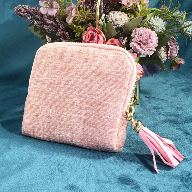 핑크(셔닐)hn 지퍼 수납봉투(pp봉투)