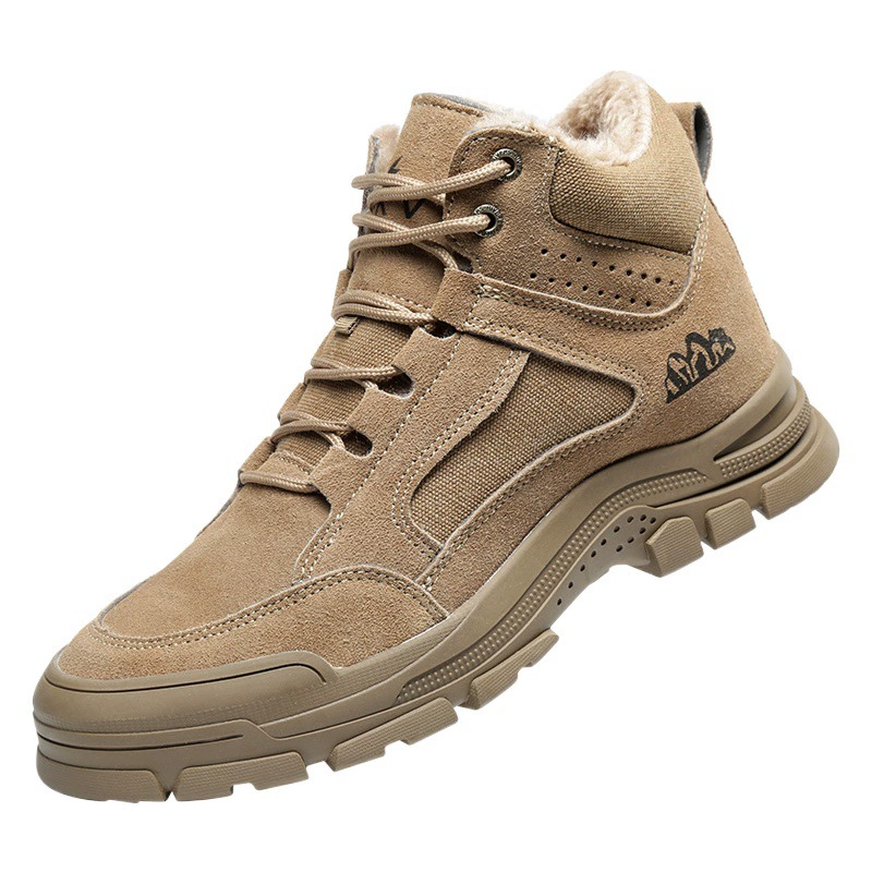 Зимняя изолированная обувь плюс бархатная обувь для защиты труда мужская хлопковая обувь рабочая обувь