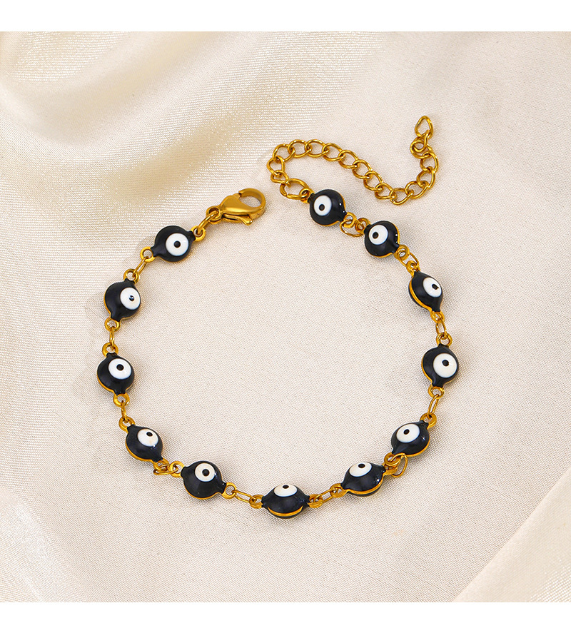 Ethnic Style Cool Style Devil'S Eye 304 Stainless Steel 18K Gold Plated Resin Bracelets In Bulk display picture 2