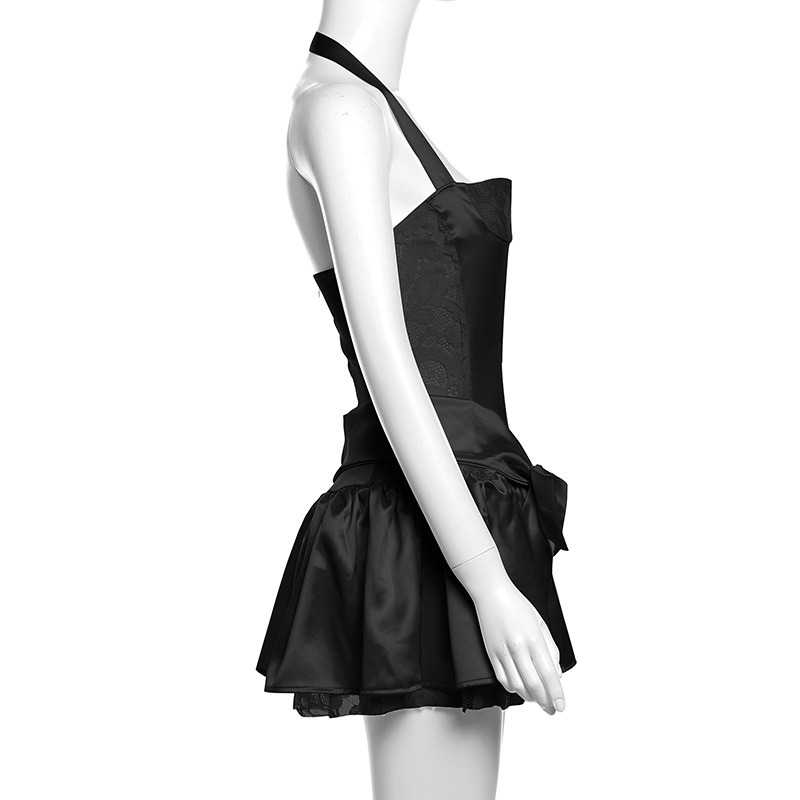 Summer Women Clothing Sexy Bow Halter Backless Slim Dress Women