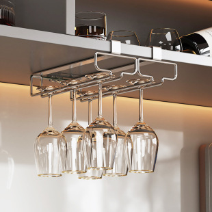 2025 New Red Wine Glass Rack Upside down Hanging Household Punch-Free Goblet Wine Cabinet Wholesale