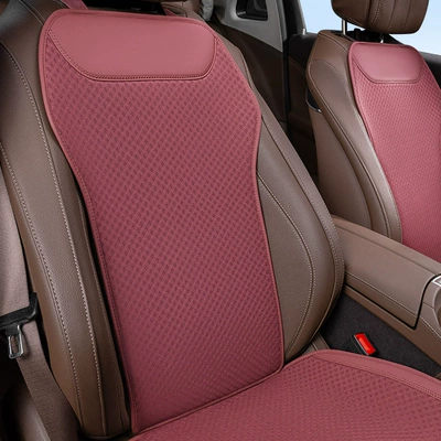 Comfortable Non-Slip Summer Cooling Pad, Direct — Four Seasons Pad - volcanic-red-backrest-1-piece-breathable-ice-silk-clean-labelno-logo