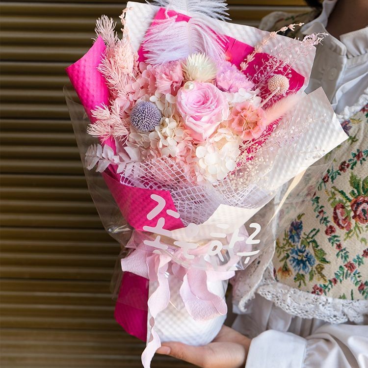 Ramo de rosas preservadas, producto terminado, decoración, regalo de San Valentín para novia, regalo de cumpleaños de alta gama, ramo de flores preservadas hecho a mano
