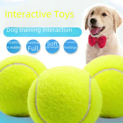 Dog toys, elastic tennis balls, chew-resistant toys for large, medium and small dogs, rubber training balls, pet supplies