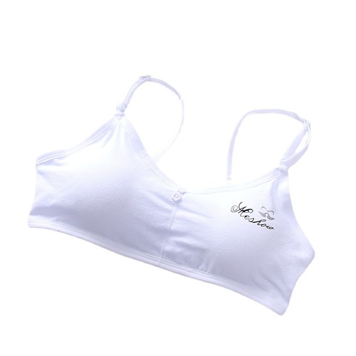 Women's pure cotton camisole vest for girls in their development period, chest-wrapped, anti-exposure, adjustable shoulder straps, tube top, student underwear