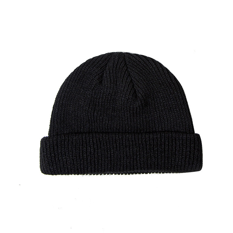 Foreign trade wool hat men's autumn and winter hip-hop fedora hat short style trendy brand large head circumference Korean-style warm knitted cold hat