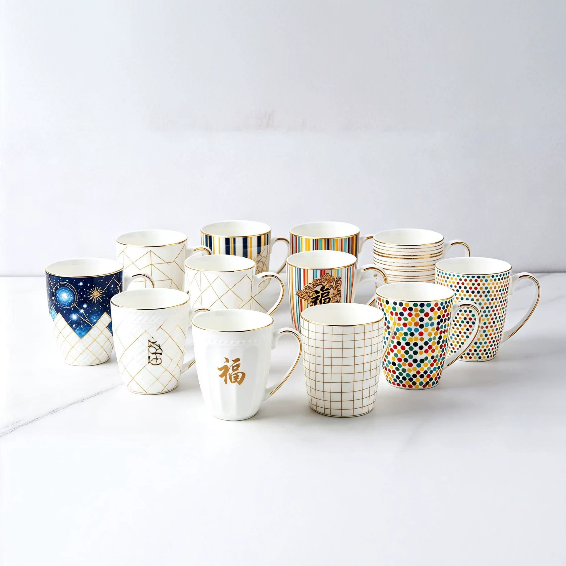 Mayorista de alto valor nominal Phnom Penh en relieve taza de cerámica de agua de oficina doméstica de leche blanca pura taza de porcelana de hueso de café puede fijar logotipo