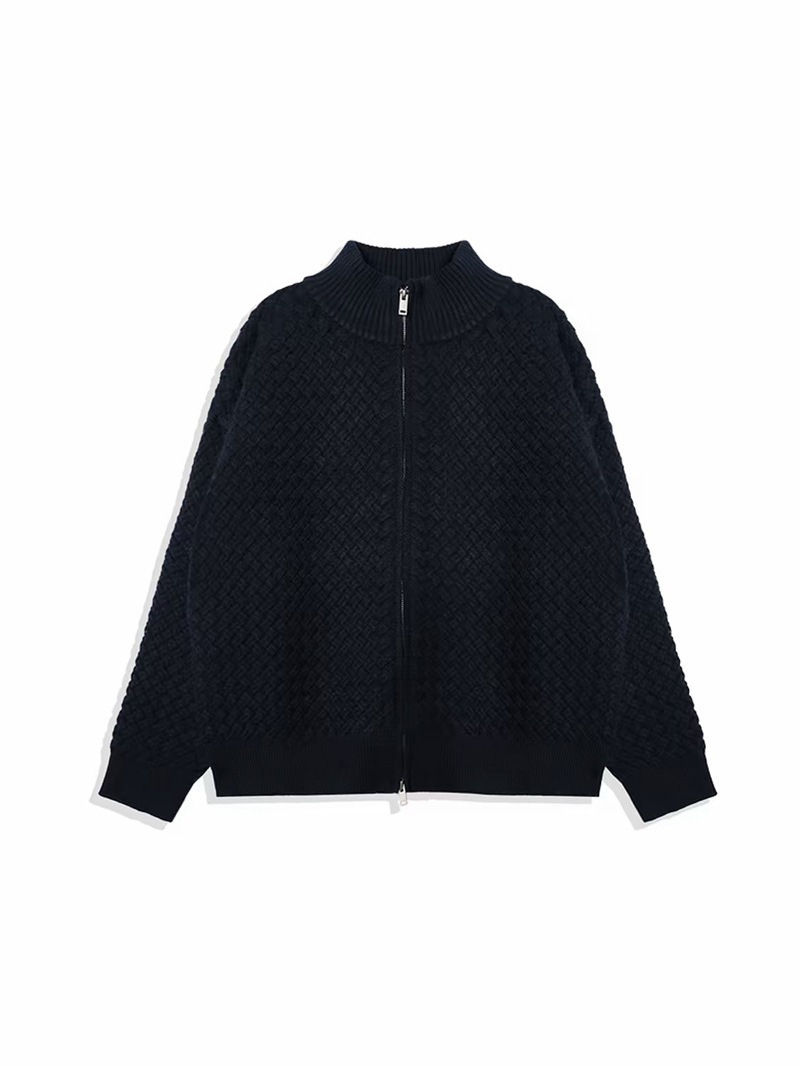 2025 primavera y otoño con collar cremallera cardigan de hombre chaqueta casual suelta comercio exterior transfronterizo explosión
