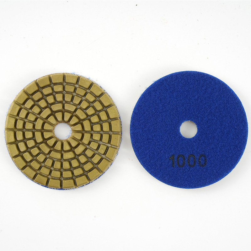Disco de Pulido Seco y Húmedo de 4 Pulgadas 6 mm de Resina y Diamante para Mármol y Hormigón