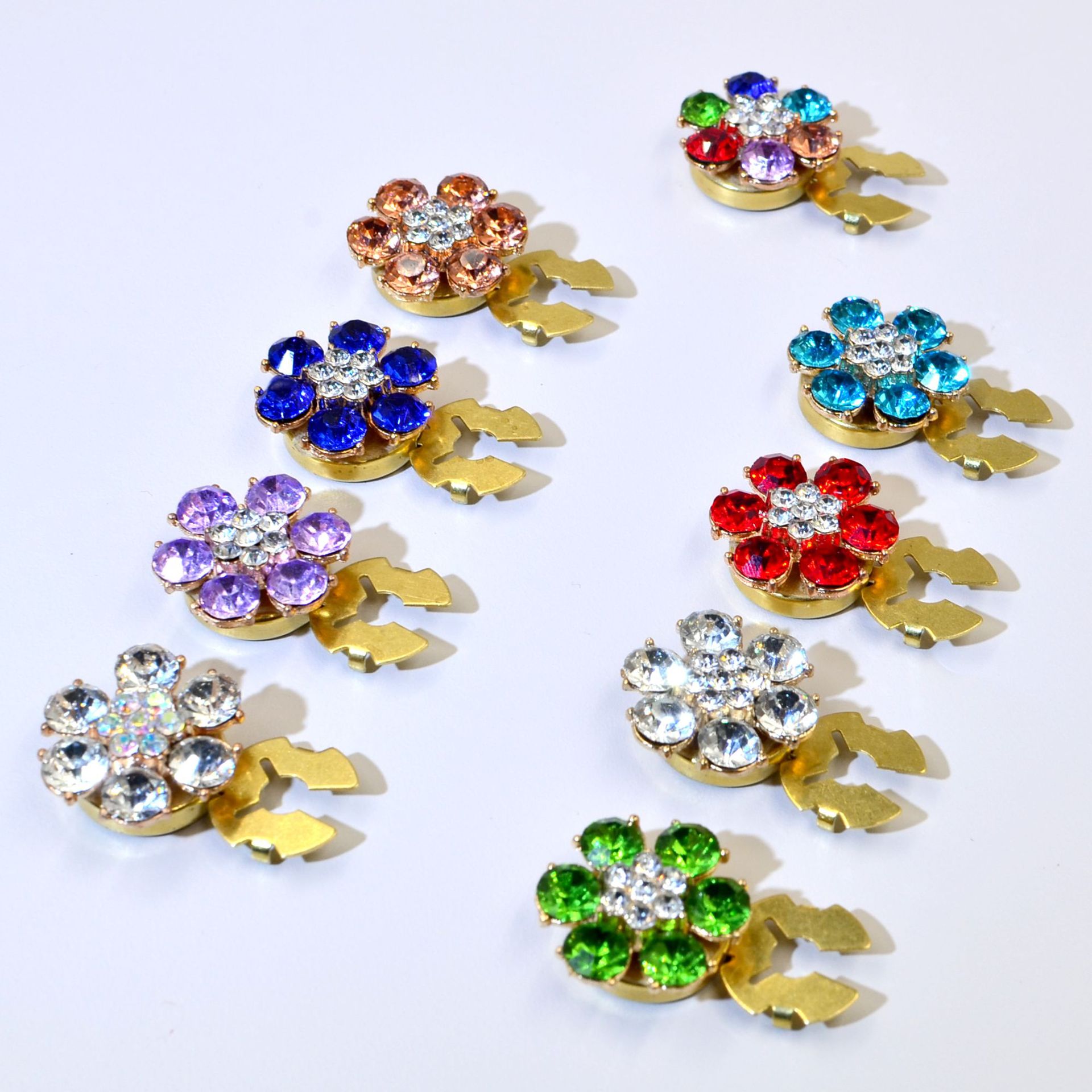 Flower Pattern All Seasons Season Women's Gender 1 Piece Elegant Glam Flower Alloy Copper Glass Women's Cufflinks