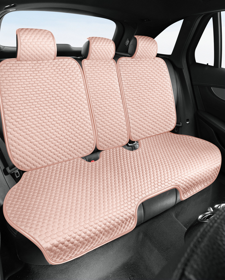 2026 New Model All-Season Cartoon Ice Bean Cool Breathable Ice Silk Single Seat Multi-Piece Car Seat Cushion Set