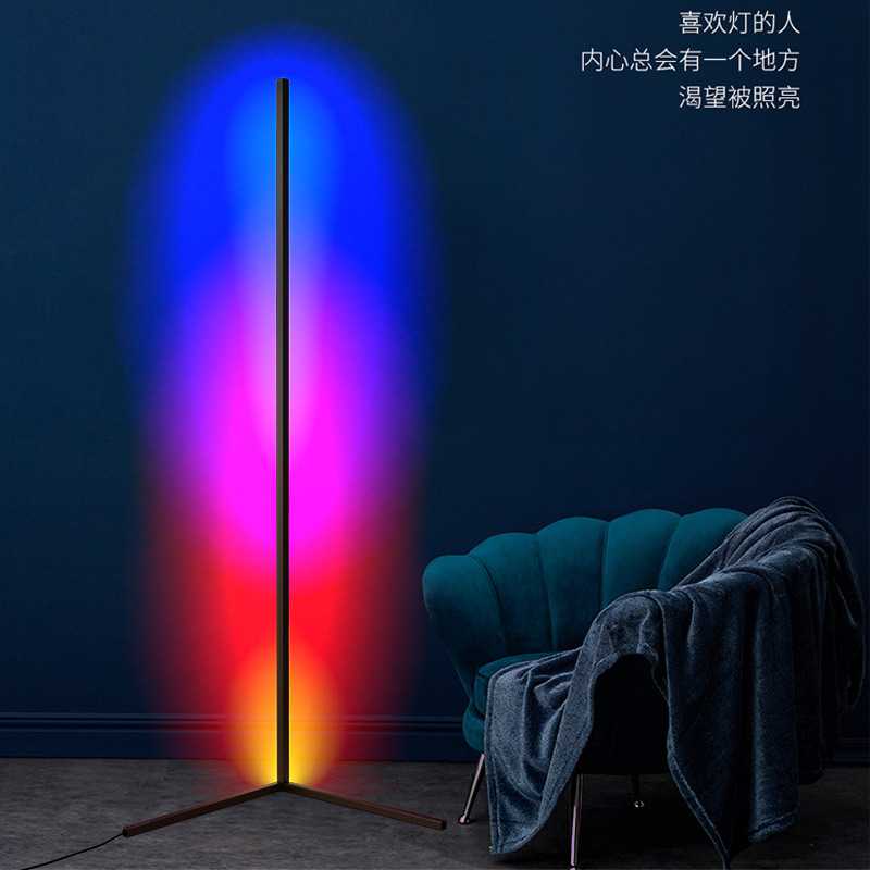 Modern Minimalist Floor Lamp Nordic Living Room Bedroom Internet Celebrity Corner Lamp Multicolor Line Stand LED Atmosphere Lamp