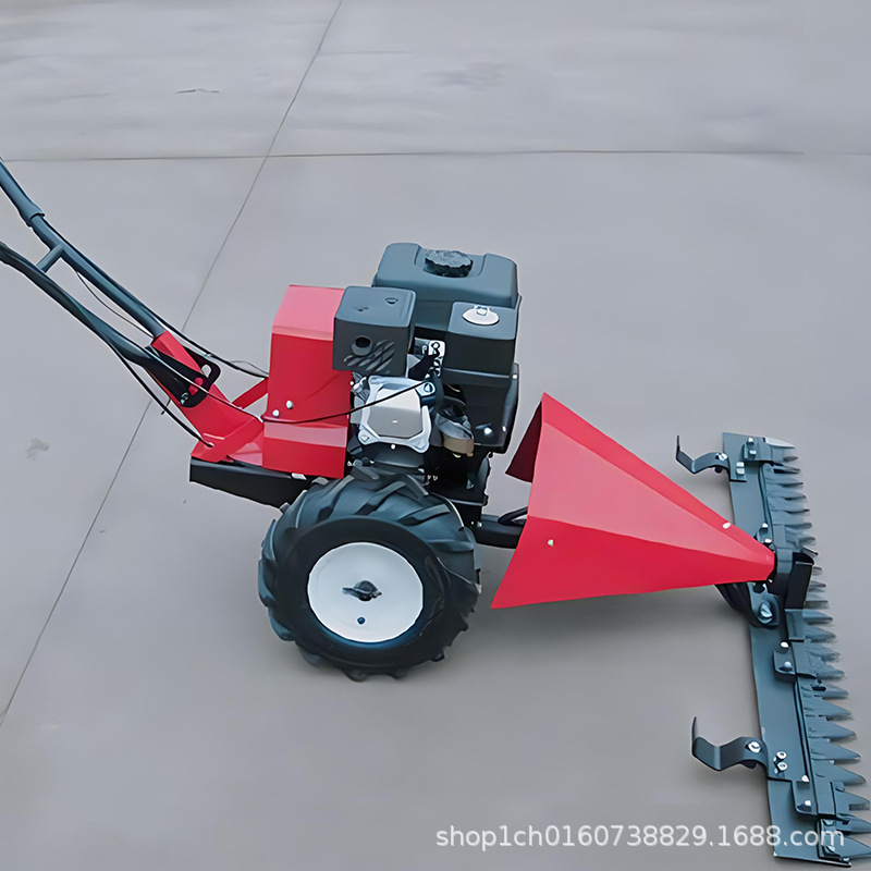 手推式小型汽油割草机柴油电启动农用荒地除草机80 100 120割草刀