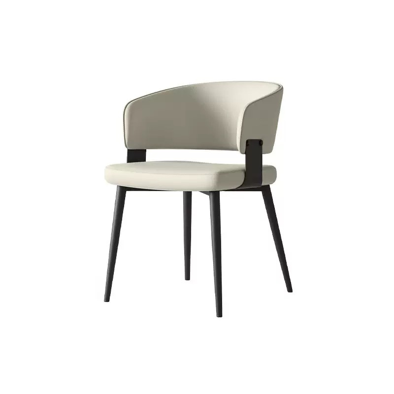 Mesa y silla de comedor minimalistas italianos 2025 nuevo estilo de lujo ligero de alto nivel sensación de respaldo casero taburetes de té silla de respaldo medieval