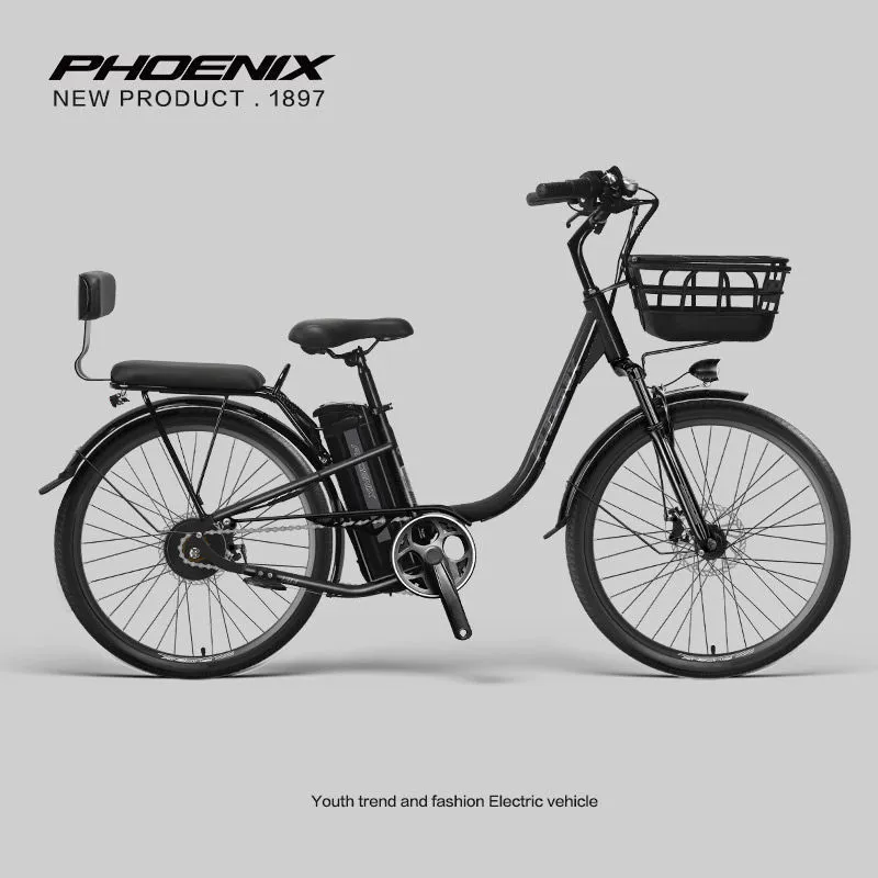 Phoenix 24/ 26inch односкоростной литиевый электрический велосипед, новый национальный стандарт, электромобиль 48V400W