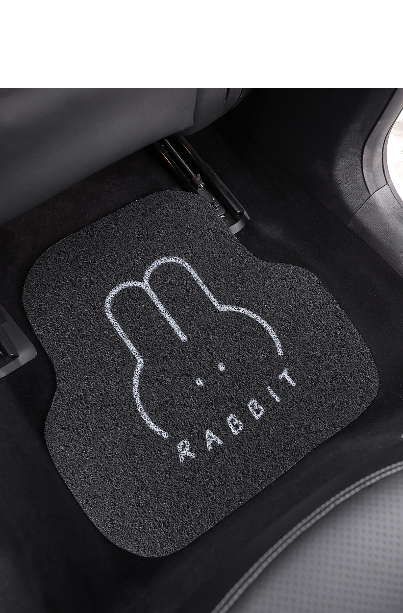 Car mat universal non-slip easy-to-care mat cartoon dirt-resistant wear-resistant can be cut silk ring mat a generation of hair