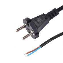 兩芯歐規電動工具頭 電線插頭可帶卡子 0.75平方電源線歐式八字尾