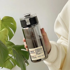 Trendy Instagram Simple Men's Water Cup High-Endurance Large Capacity Tea Cup Portable Plastic Cup for Girls and Students