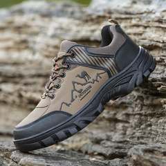 Men's Large Outdoor Hiking Shoes 2023 Spring and Autumn Fashion Laced Work Safety Shoes Low Top Men's Shoes