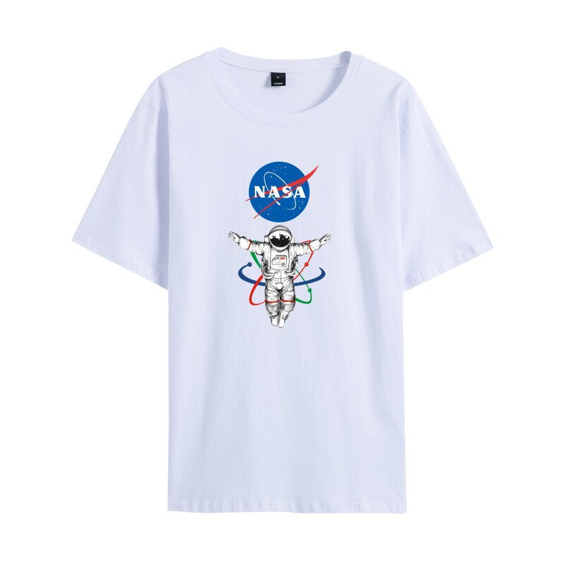 Cross-border New NASA Space Casual Short-sleeved T-shirt Wholesale for Men and Women