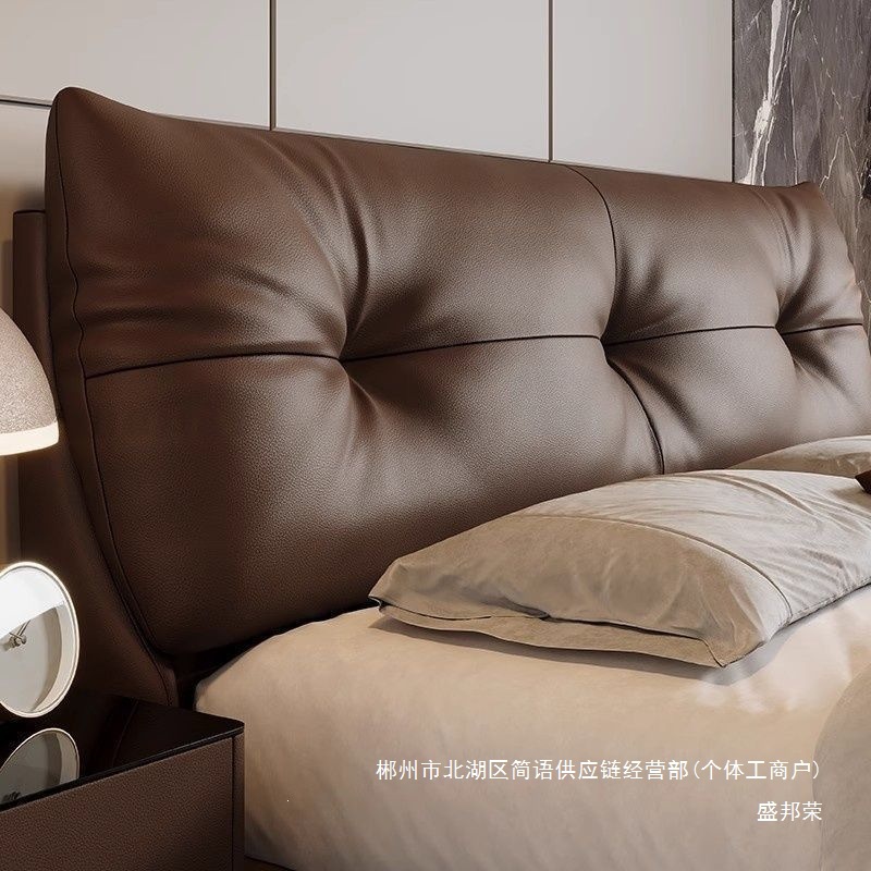 Fábrica directa italiana cama minimalista atmósfera dormitorio principal doble cama de lujo moderna simple 2026 nueva cama individual Otros