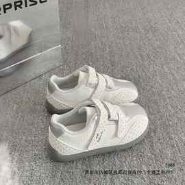 小众设计魔术贴德训鞋女鞋2026秋季新款复古波点厚底运动休闲单鞋