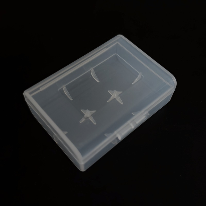 2节18500电池盒 透明电池收纳盒兼容18350/CR123A/16340电池盒