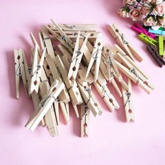 8.4 Birch Wood Clips Large Clip File Decorative Arrangement Prop Gift Photo Storage Clothes Clips 50 Pcs