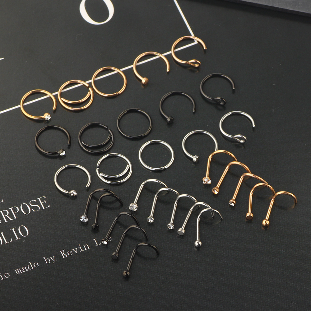 Pointed titanium steel lip stud product view