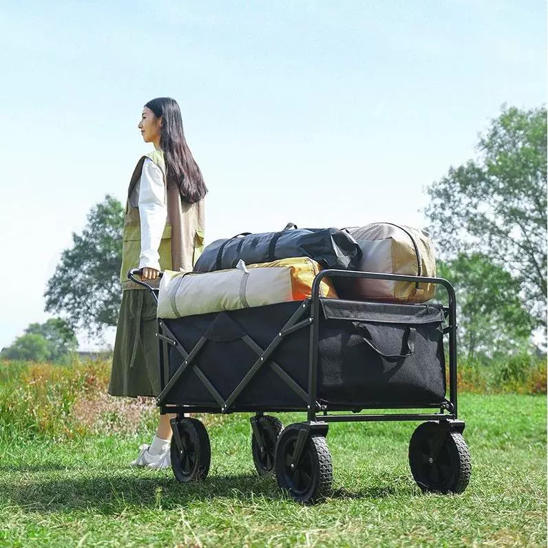 Import travel handheld cart for camping, big foldable camper van, Germany